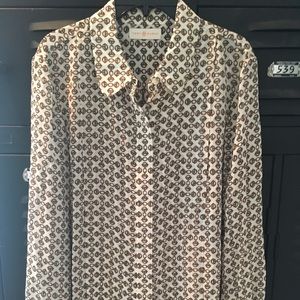 Tory Burch Button Down Silk Blouse